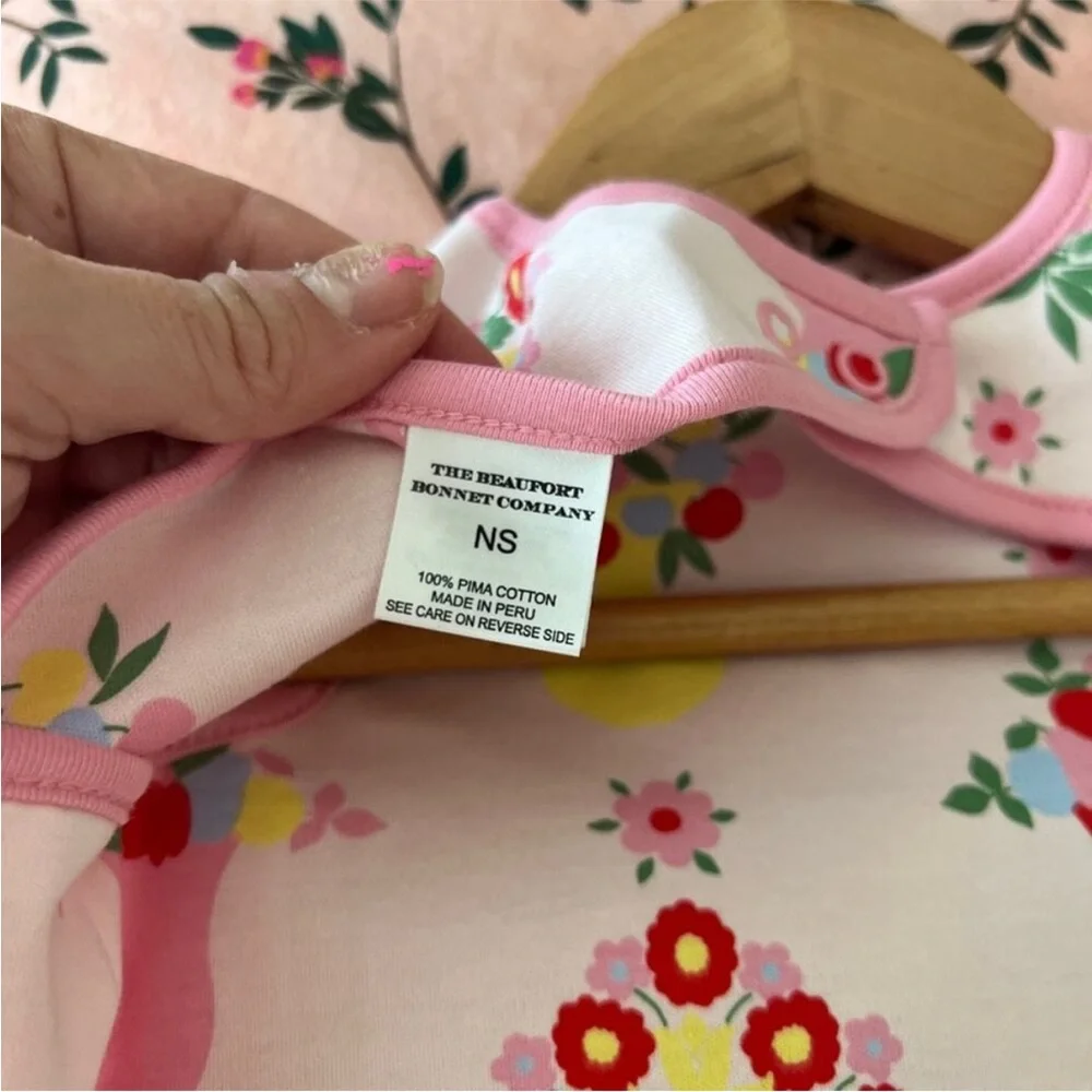 Beaufort Bonnet Company Big Bite Bib Pink and Plentiful/Hamptons Hot Pink RARE